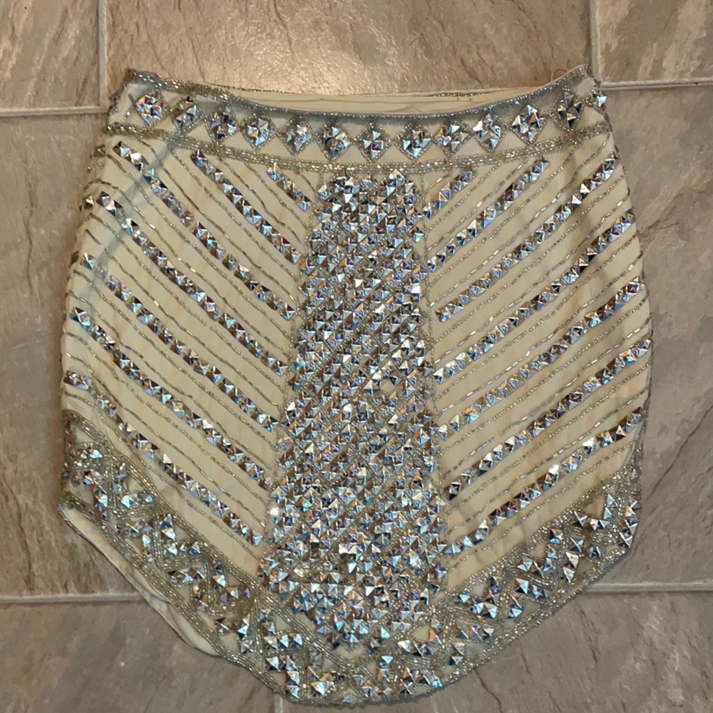 Size 12 Peace and Love beaded skirt.